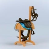 Schleich HORSE CLUB 42613 tilbehør til børnelegetøjsfigur Sadelstativ, Spil figur Sadelstativ, 5 År, Sort, Brun