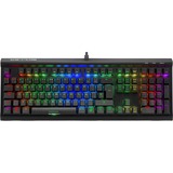 Sharkoon SKILLER SGK60 tastatur USB QWERTY Spansk Sort, Gaming-tastatur Sort, ES-layout, Kailh box Red, Fuld størrelse (100 %), USB, Mekanisk, QWERTY, RGB LED, Sort