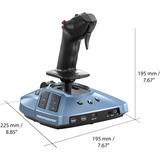 Thrustmaster TCA Sidestick X Airbus Edition Sort, Blå USB Flightstick Analog/digital PC, Xbox Series S, Xbox Series X, Joystick Sort, Flightstick, PC, Xbox Series S, Xbox Series X, Knappen Menu, Knappen Del, Analog/digital, Ledningsført, USB
