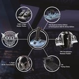 Thrustmaster TCA Sidestick X Airbus Edition Sort, Grå USB Joystick Analog PC, Xbox Sort, Joystick, PC, Xbox, Retningsknapper, Knappen Menu, Knappen Vælg, Knappen Del, View button, Analog, Ledningsført, USB