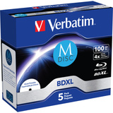 Verbatim 43834 blank Blu-ray disk BDXL 100 GB 5 stk, Blu-ray-diske 100 GB, BDXL, Smykkeskrin, 5 stk