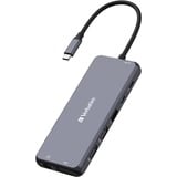 Verbatim CMH-14 USB Type-C 5000 Mbit/s Sølv, Docking station grå, USB Type-C, HDMI, RJ-45, USB 2.0, USB 3.2 Gen 1 (3.1 Gen 1) Type-A, USB 3.2 Gen 1 (3.1 Gen 1) Type-C, USB..., MicroSD (TransFlash), SD, 5000 Mbit/s, 60 Hz, Sølv