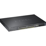 Zyxel GS2220-28HP-EU0101F netværksswitch Administreret L2 Gigabit Ethernet (10/100/1000) Strøm over Ethernet (PoE) Sort Administreret, L2, Gigabit Ethernet (10/100/1000), Strøm over Ethernet (PoE), Stativ-montering