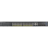Zyxel GS2220-28HP-EU0101F netværksswitch Administreret L2 Gigabit Ethernet (10/100/1000) Strøm over Ethernet (PoE) Sort Administreret, L2, Gigabit Ethernet (10/100/1000), Strøm over Ethernet (PoE), Stativ-montering