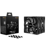 be quiet! Pure Wings 3 140mm PWM 3-Pack, Sag fan Sort