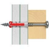 fischer Dübel DUOPOWER 6x30 S PH TX, Dyvel Lys grå/Rød
