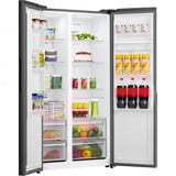 gorenje NRS917E41BX side-by-side køle-fryseskab Fritstående 544 L E Sort rustfrit stål (mørkt), Fritstående, Amerikansk dør, Sort, 2 dør(e), Berøring, LED