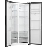 gorenje NRS917E41BX side-by-side køle-fryseskab Fritstående 544 L Sort rustfrit stål (mørkt), Fritstående, Amerikansk dør, Sort, 2 dør(e), Berøring, LED