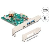DeLOCK PCIe x1 kort til 1x ekst. USB-C PD 30W + 2 ekst. USB 3.2 Gen 1, USB-controlleren 