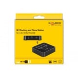 DeLOCK USB 3.0 docking- og klonstation 2 x M.2 NVMe, Docking station Sort