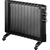 DeLonghi HMP 1000 varmeapparat Indendørs Sort 1000 W Radiator, Niveau konvektor Sort, Radiator, Mica, Indendørs, Gulv, Sort, 1000 W