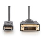 Digitus Adapterkabel DisplayPort > DVI-D, Interlock Sort