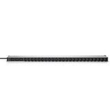 Digitus Basis IT PDU med aluminiumprofil, 24x C13, 3x C19, Strømskinne Sort/aluminium