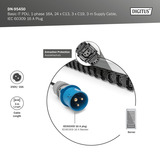 Digitus Basis IT PDU med aluminiumprofil, 24x C13, 3x C19, Strømskinne Sort/aluminium