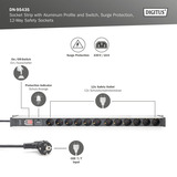 Digitus DN-95435, Strømskinne Sort/aluminium