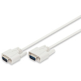 Digitus Serielt datatransfer tilslutningskabel, D-Sub9 (stik) > D-Sub9 (stik) Beige