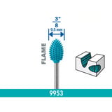 Dremel MAX Power udskæringsfræser, flammeformet 9,5 mm (9953) 