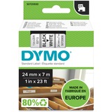 Dymo D1 - Standard - Sort på hvidt - 24mm x 7m, Tape Sort på hvid, Polyester, Belgien, -18 - 90 °C, DYMO, LabelManager, LabelWriter 450 DUO