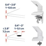 Ergotron HX skærmarm med VHD-led, bordbeslag, Skærmbeslag Hvid
