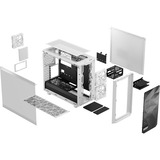 Fractal Design Meshify 2 Lite Hvid, Towerkabinet Hvid, PC, Hvid, ATX, EATX, micro ATX, Mini-ITX, Stål, Hærdet glas, 18,5 cm, 47,6 cm