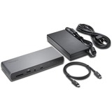 Kensington SD5700T Thunderbolt™ 4 Docking Station grå/Sort, Ledningsført, Thunderbolt 4, 90 W, 3,5 mm, 100,10,1000 Mbit/s, Grå