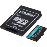 Kingston 1 TB microSDXC Canvas Go! Plus Gen4 200 MB/s A2 U3 V30-kort + adapter, Hukommelseskort Sort, 1 TB, MicroSD, Klasse 10, UHS-I, 200 MB/s, 160 MB/s