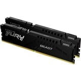 Kingston FURY FURY Beast 32GB 5600MT/s DDR5 CL36 DIMM (sæt med 2) Black, Hukommelse Sort, 32 GB, 2 x 16 GB, DDR5, 288-pin DIMM