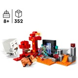LEGO Minecraft Baghold ved Nether-portalen, Bygge legetøj Byggesæt, 8 År, Plast, 352 stk, 559 g