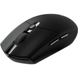 Logitech G305 mus Højre hånd RF trådløs + Bluetooth Optisk 12000 dpi, Gaming mus Sort, Højre hånd, Optisk, RF trådløs + Bluetooth, 12000 dpi, 400 fps, Sort