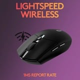 Logitech G305 mus Højre hånd RF trådløs + Bluetooth Optisk 12000 dpi, Gaming mus Sort, Højre hånd, Optisk, RF trådløs + Bluetooth, 12000 dpi, 400 fps, Sort