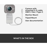 Logitech StreamСam webcam 1920 x 1080 pixel USB 3.2 Gen 1 (3.1 Gen 1) Hvid Hvid, 1920 x 1080 pixel, Fuld HD, 60 fps, 1080p, 2 - 3.7 mm, 0.1 m