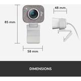 Logitech StreamСam webcam 1920 x 1080 pixel USB 3.2 Gen 1 (3.1 Gen 1) Hvid Hvid, 1920 x 1080 pixel, Fuld HD, 60 fps, 1080p, 2 - 3.7 mm, 0.1 m