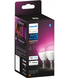 Philips Hue White & Color Ambiance E14 dråbeform dobbeltpakke 470 lm, LED-lampe 