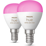 Philips Hue White & Color Ambiance E14 dråbeform dobbeltpakke 470 lm, LED-lampe 
