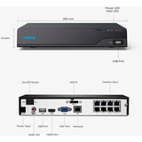Reolink NVS8 Sort Netværk Videooptagere (NVR), Netværk video recorder Sort, 8 kanaler, 3840 x 2160 pixel, 4 kanaler, 720p, 1080p, 3840x2160, 1920x1080, 1280x1024, 1280x720, 1024x768, 20 bruger(e)