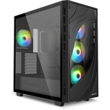 Sharkoon Rebel C80G RGB , Towerkabinet Sort