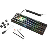 Sharkoon SGK50 S4 tastatur USB QWERTY Portugisisk Sort, Gaming-tastatur Sort, PT-layout, Kalih rød, 60%, USB, QWERTY, RGB LED, Sort