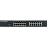 Zyxel GS1915-24EP Administreret L2 Gigabit Ethernet (10/100/1000) Strøm over Ethernet (PoE) 1U Sort, Switch Administreret, L2, Gigabit Ethernet (10/100/1000), Strøm over Ethernet (PoE), Stativ-montering, Kan monteres på væggen