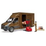 bruder MB Sprinter UPS med chauffør og tilbehør, Model køretøj Brown