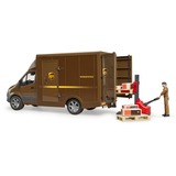bruder MB Sprinter UPS med chauffør og tilbehør, Model køretøj Brown