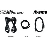 iiyama XU2293HSU-B7, LED-skærm Sort (mat)