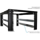 Alphacool ES 19" Open Frame Serverrack, Rack server kabinet Sort