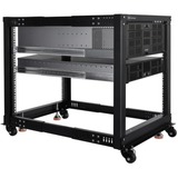 Alphacool ES 19" Open Frame Serverrack, Rack server kabinet Sort