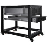 Alphacool ES 19" Open Frame Serverrack, Rack server kabinet Sort