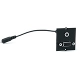 Bachmann 1x VGA + 3.5mm Sort, Modul Sort, 3.5mm, VGA, Hunstik/Hunstik, 0,1 m, Sort