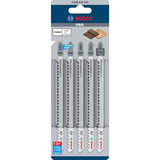 Bosch 2 608 634 243 stiksav, rullesav & sabelsavklinge Stiksavklinger Bimetal 5 stk Stiksavklinger, Hårdt træ, Lamineret panel, Panel, Blødt træ, Bimetal, Sort, Grå, 4 mm, 10 cm