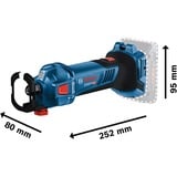 Bosch GCU 18V-30 PROFESSIONAL 30000 rpm Sort, Blå, Rød, Rustfrit stål, Roterende fræser Blå/Sort, Skruepistol, Lige håndtag, 1/4", Sort, Blå, Rød, Rustfrit stål, Børstefri, IPX5