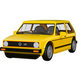 COBI Volkswagen Golf GTI (1976-1983), Bygge legetøj Gul