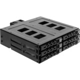 DeLOCK 5,25″ udskiftningsramme til 6 x 2,5″ SATA eller SAS HDD / SSD med lås, Monteringsrammen 
