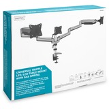 Digitus DA-90363 skærmbeslag og -stativer 68,6 cm (27") Sort, Grå Skrivebord Sølv, Klemme, 6 kg, 43,2 cm (17"), 68,6 cm (27"), 100 x 100 mm, Sort, Grå